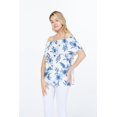 thumbnail image 4 of Women's Hawaiian Off-Shoulder Ruffle Muumuu Top in Day Dream Bloom 2XL, 4 of 5