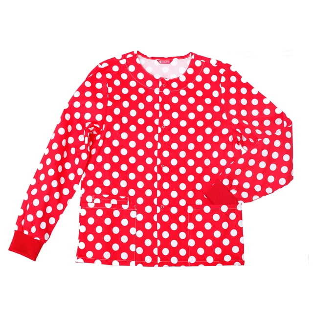 Womens Workwear Snap Front Warm-up Jacket