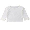 thumbnail image 1 of Baby Girl Long Sleeve T-shirt Crew Neck Cotton Ruffle Tops, 1 of 5
