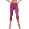 thumbnail image 4 of Aqestyerly Pantalon Capri à Jambe Grand Taille Haute pour Femme, Uni Extensible, Mode Décontractée, Grand, 4 of 6