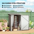thumbnail image 4 of Outsunny Remise de Jardin Adossée 3,3 Pi x 3,4 Pi avec Porte Verrouillable, Brun, 4 of 10