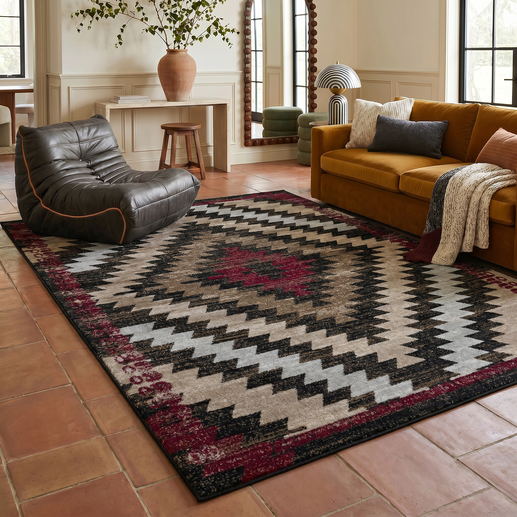Rug Branch Sakarya Collection Modern Boho Geometric Indoor Area