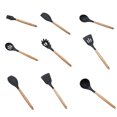 thumbnail image 2 of Wooden Silicone Spatula Soup Ladle Slotted Shovel Spoon Ladle Slotted Shovel Kitchen No-Stick Home Kitchen Cooking Tools, 2 of 7