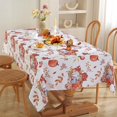 thumbnail image 3 of Fall Pumpkin Tablecloth Rectangle, Holiday Table Cloth with Printed Watercolor Pumpkins & Fall Leaves, Spill Proof Table Cover for Harvest Thanksgiving Table Decor (Rectangle, 60" x 120"), 3 of 6