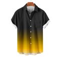 thumbnail image 2 of fatyb Button down Shirts for Men Short Sleeve Lightweight Beach Shirts Summer Gradient Collar Blouses, 2 of 4