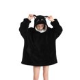 thumbnail image 3 of Faithtur Universal Warm Hooded Sweater Fashion Printing Mink Wool Home Clothes, 3 of 6