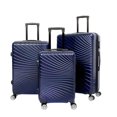 thumbnail image 1 of 3-Piece ABS Hard Shell Luggage Set - 20″/24″/28″ Blue Suitcases with Spinner Wheels, Scratch-Resistant, TSA Lock, Nesting Design, 1 of 4