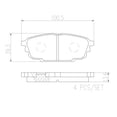thumbnail image 2 of Brembo Brake Pad P24142N NAO; FMSI Number D892-7771; Ceramic; Set Of 4, 2 of 2