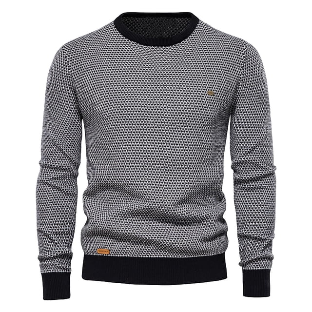 Chandail à Enfiler pour Hommes Chandail à Col Rond pour Hommes Chandails Doux et Décontractés pour Hommes Chandails Classiques à Enfiler avec Bord Côtelé Chandail pour Hommes Décontracté