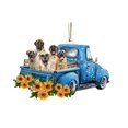thumbnail image 4 of Ornements Suspendus Mignons en Forme de Chien de Voiture 3D, 4 of 9