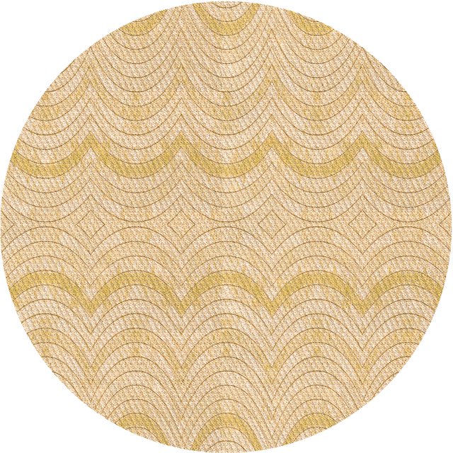 Ahgly Company Tapis d'Intérieur Lavables en Machine, Ronds, Transitionnels Kakis, Ronds de 3'