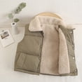 thumbnail image 1 of RXIRUCGD Children Thickened Down Cotton Jacket Lambskin( Army Green, Size:8-10 Years ), 1 of 3