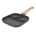 thumbnail image 3 of Divided Grill Frying Pan, Energy Saving Oil Free Healthy Uniform Heating Egg Burger Cooker  For Pancakes For Making Breakfast, 3 of 8