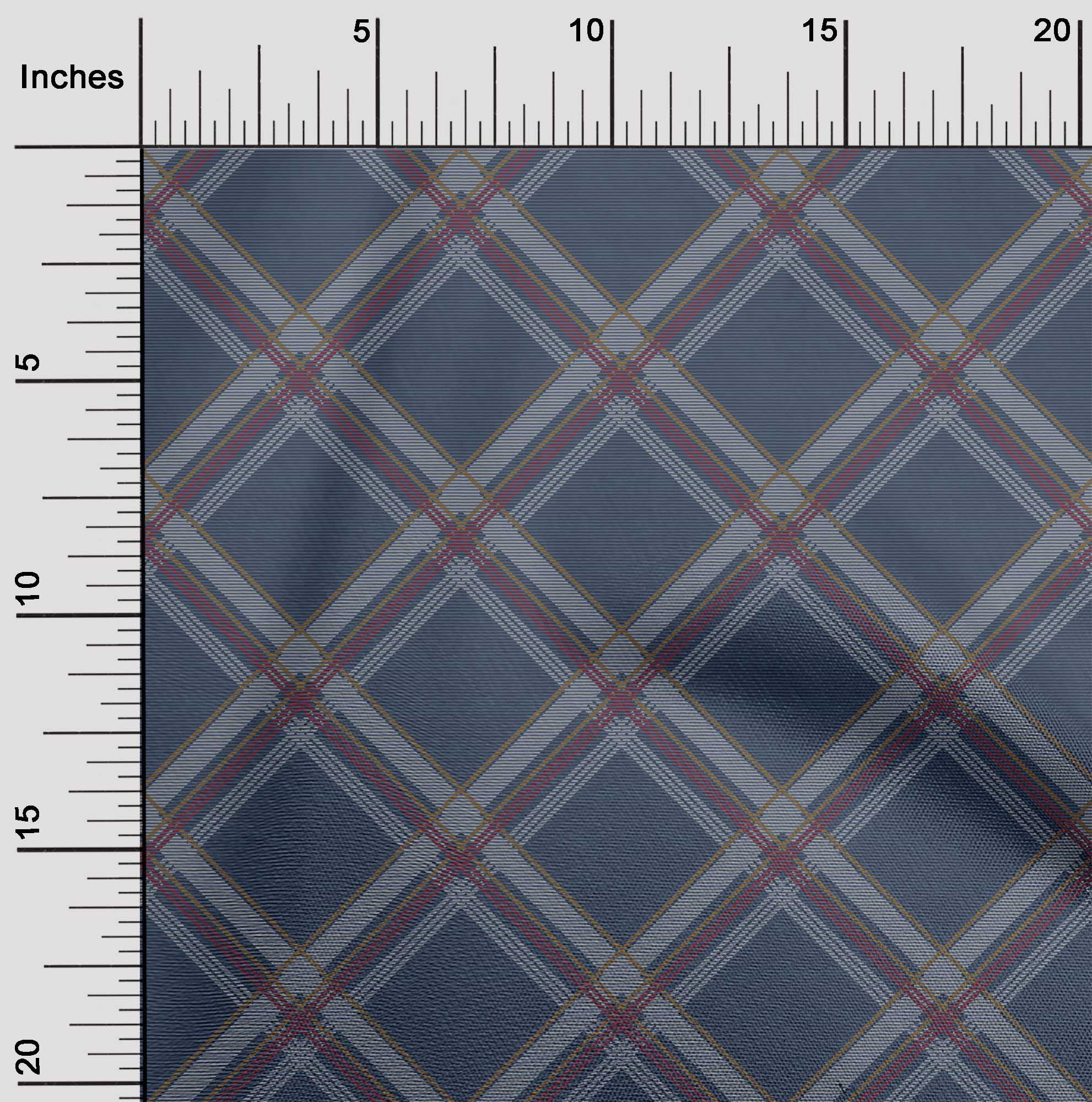 oneOone Cotton Silk Fabric Tartan Check Printed Craft Fabric BTY 42 Inch Wide
