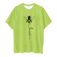 thumbnail image 4 of Haut Fille Chemise Banane Filles Mode Enfants Décontracté Imprimé Col Rond Ample Manches Courtes T-Shirt Haut, 4 of 4