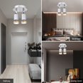 thumbnail image 4 of A C85-265V Double H-eads Wall S-pot Lamp Indoor Ceiling Light GU10 B-ulb Base Socket Holder Directional Lighting Fixture Rotatable Adjustable Light Angle for Kitchen Hallway Bathroom, 4 of 8