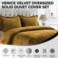 thumbnail image 4 of Venice Velvet Oversized Solid Duvet Set, Queen, Camel, 4 of 4