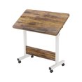 thumbnail image 1 of Petit Bureau Debout à Hauteur Réglable, Bureau Mobile Pliable avec Roulettes Petit Bureau d'Ordinateur Roulant à Surface Réglable Poste de Travail Assis-Debout pour Petits Espaces et Bureaux à Domicile, 1 of 9