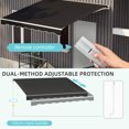 thumbnail image 4 of Outsunny 10' x 8' Electric Retractable Awning w/ Remote Controller, Black, 4 of 10