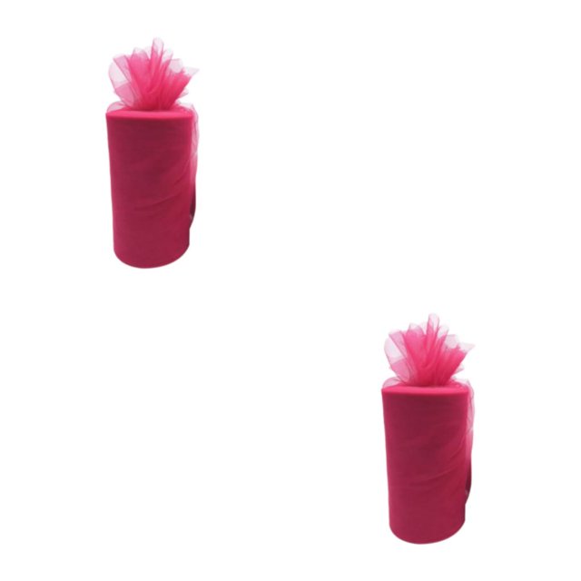 kurtrusly Wide Range Of Uses Roll Tulle For Wedding Party Decorations Easy To Ad Clean White Roll Wedding Tape rose red 2Set