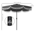 thumbnail image 3 of Outsunny Parasol de Patio 9 Pi UPF 30+ avec Évent, Parasol de Marché, Gris Anthracite, 3 of 10