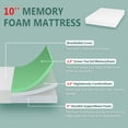 thumbnail image 3 of FDW Full 10 Inch Medium-Firm Memory Foam Mattress, CertiPUR-US Certified, White, 3 of 7