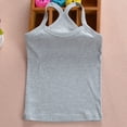 thumbnail image 4 of Tranfacy Fall Vest Girls Tank Tops for Kids 1-13 Years Solid Color Soft Sleeveless Camisole Fashion Basic Tops for Layer, 4 of 6