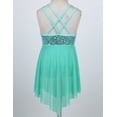 thumbnail image 4 of Jelory Robe de Danse Ballet pour Filles, Jupe à Sequins, Coupe Lyrique, Compétition de Patinage, Vert Menthe 16, 4 of 7