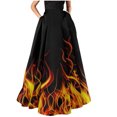 thumbnail image 2 of Jupes pour Femmes, Mode Féminine Imprimée Décontractée Taille Haute Fête Vacances Plage Jupe, 2 of 3
