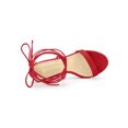 thumbnail image 4 of BLISSFUL STEP Sandales pour Femmes Talons Aiguilles Talons Plateforme Sandales à Lacets Rouge 8,5, 4 of 8