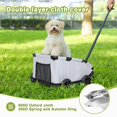 thumbnail image 4 of Poussette mini Pliable pour Chien, Équipée d'Une Corde de Sécurité, d'Un Panier de Rangement et d'Un Coussin de Siège Intégré, avec Poignée Rétractable, Convient aux Voyages, au Magasinage, à la Marche et aux Jeux, 4 of 18