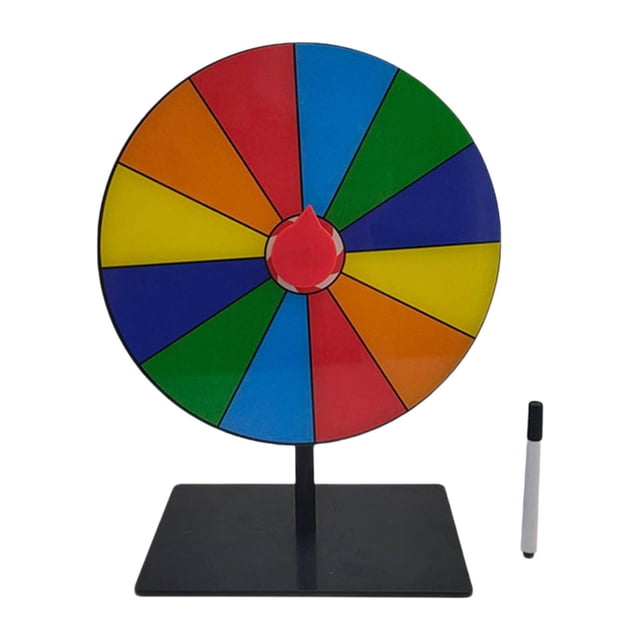 Abbracc Ensemble de Plateau Tournant de Prix de Table Roue de Fortune pour Supermarchés Restaurant Fête 12 Cases
