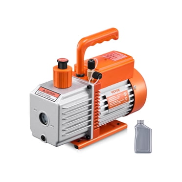 VEVOR Vacuum Pump 6 CFM HVAC 2 Stage Rotary Vane Vacuum Pump Oil Included