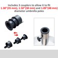 thumbnail image 4 of Outsunny Support Rond pour Parasol de Patio, Base en Acier Inoxydable, Argent, 4 of 10