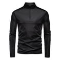 thumbnail image 1 of Weiqiqre Men's Shirts Long Sleeve Sun Shirts UPF 50+ Quarter Zip Pullover Quick Dry Rash Guard, 1 of 3