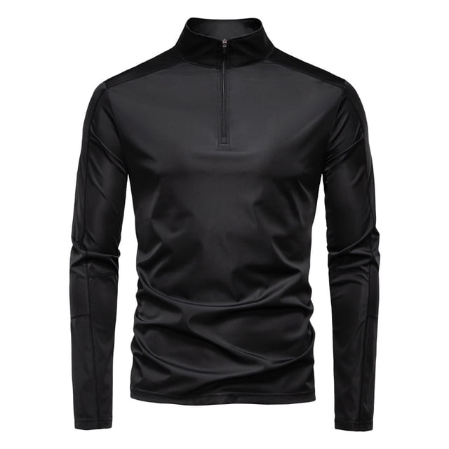 Weiqiqre Men's Shirts Long Sleeve Sun Shirts UPF 50+ Quarter Zip Pullover Quick Dry Rash Guard