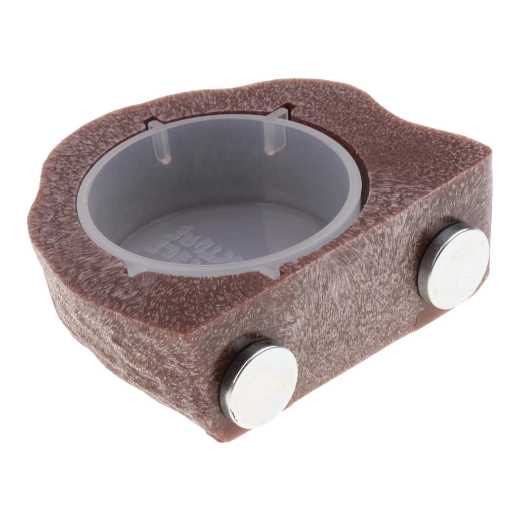 lionlar Mini Gecko Feeder Corniche Reptile Terrarium Décor. Bol d'Alimentation Brun