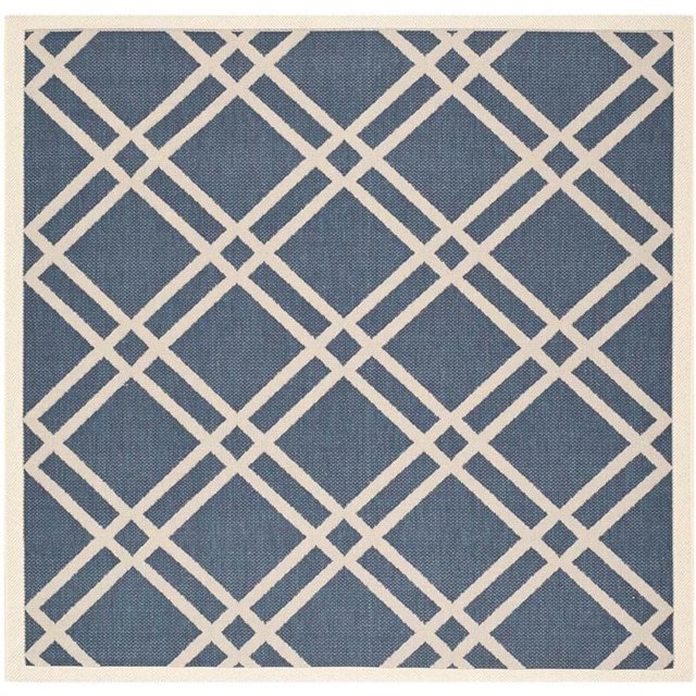 Safavieh Tapis d'Intérieur et d'Extérieur Cour Marine - Carré 4 Pieds