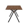 thumbnail image 3 of Armen Living Laredo 63" Veneer Wood Dining Table in Walnut/Black, 3 of 6