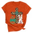 thumbnail image 2 of Économies de Printemps! CEHVOM Chemises de Pâques pour Femmes 2024, Hauts de Pâques Amples Grande Taille, T-Shirt Graphique Joyeuses Pâques à Manches Courtes Col Rond, T-Shirt Enseignant de Pâques, T-Shirt Lapin de Pâques pour Femmes, 2 of 3