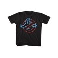 thumbnail image 1 of The Real Ghostbusters Animated Series Neon Ghost Black Youth T-Shirt Tee, 1 of 2