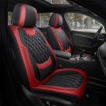 thumbnail image 1 of Car Seat Covers Full Set Faux Nappa Leather Seat Covers for Cars Breathable Front Seats with Lumbar Support and Rear Fit for Automotive Sedans SUVs Pickups, 1 of 9