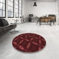 thumbnail image 4 of Ahgly Company Tapis d'Intérieur Lavable à la Machine, Carré, Transitionnel, Rouge Brique de Feu, Tapis de Zone, 4 Pieds Carré, 4 of 7