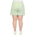 thumbnail image 3 of White Mark Short en Molleton Longline Extensible à Taille Haute pour Femmes, 3 of 5