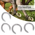 thumbnail image 4 of Ensemble de Fer à Cheval en Alliage d'Aluminium Robuste Antidérapant Accessoire de Course de Chevaux 4 Pcs, 4 of 7