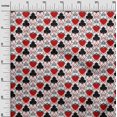 thumbnail image 3 of oneOone Coton Cambric Rouge Carte de Poker Tissu Imprimé par la Cour 56 Pouces de Large, 3 of 4