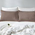 thumbnail image 4 of Erosebridal Checkered Gingham Bed Sheets Set Queen Size, Colorful Bed Sheets Queen, Rectangle Geometry Decor, 4-Piece, 4 of 7