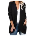 thumbnail image 2 of XZNGL Womens Long-Sleeved Cardigan Sweater Coat with Pockets, 2 of 5