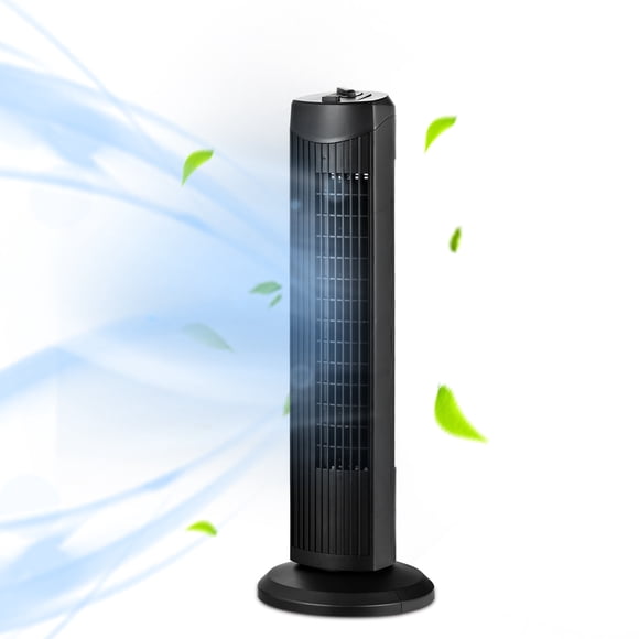 Patiojoy 28" Oscillating Tower Fan 3 Wind Outlet Speed Space Cooling 35W Black