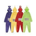 thumbnail image 1 of Teletubbies One Piece Pajamas Women's Homewear Men's And Women's Thickened Coral Fleece(4 sets, red*1, yellow*1, purple*1, green*1), 1 of 5